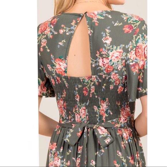 Leia Floral Border Print Maxi Romper - Picture 3 of 8